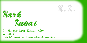 mark kupai business card