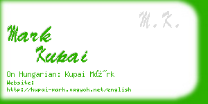 mark kupai business card